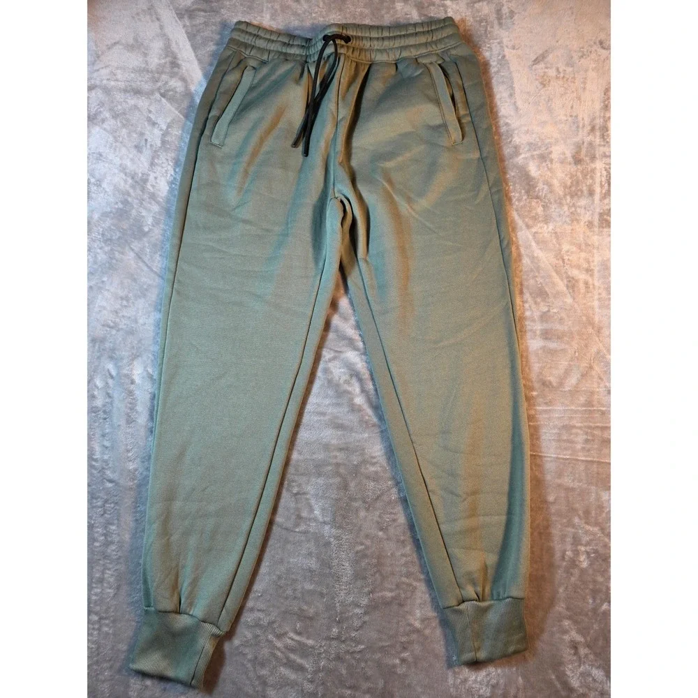 Athletex Joggers Mens Large Sage Green Performance Tech Fleece Sweatpants NEW